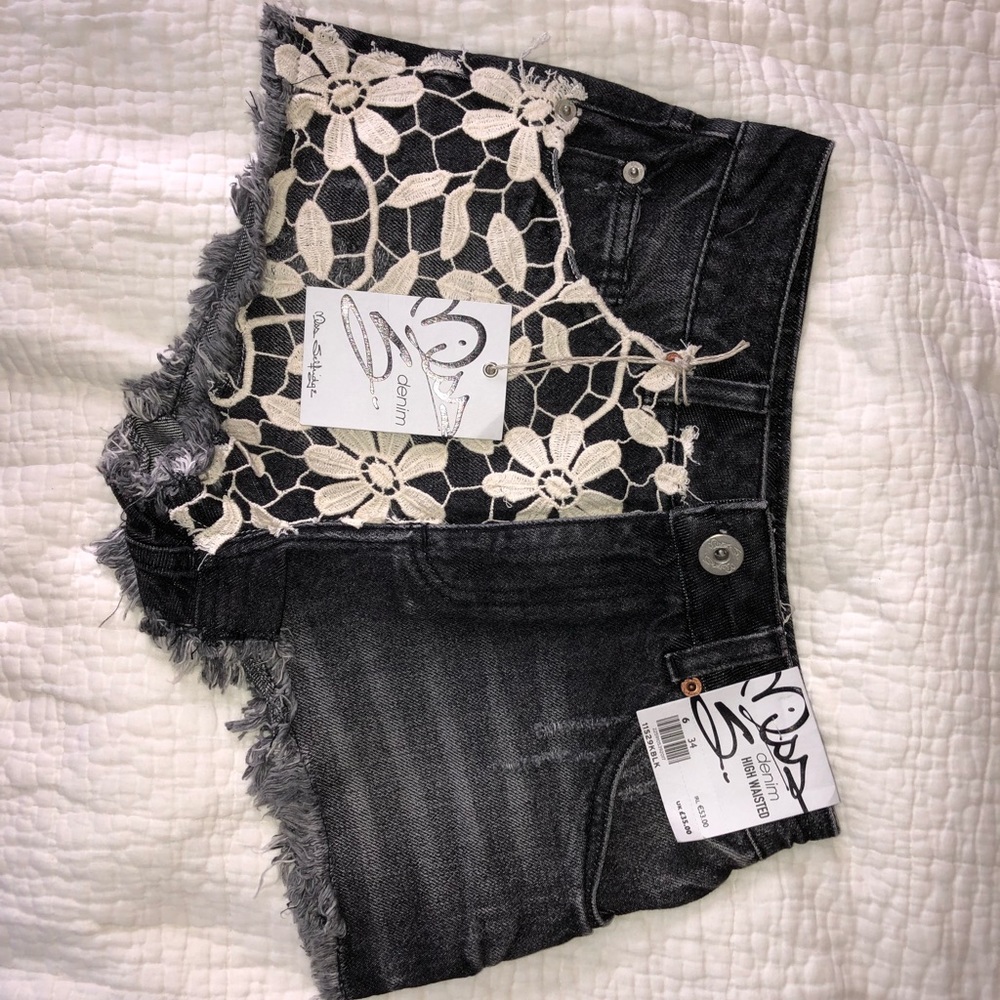 boho denim shorts